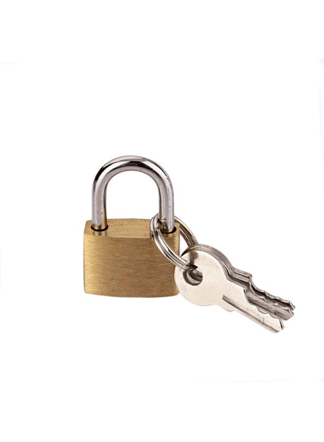 ROBUSTLINE Set 4 Of Mini Brass Padlocks For Luggage Lockers Solid Brass Keyed Alike Padlocks - Image 4