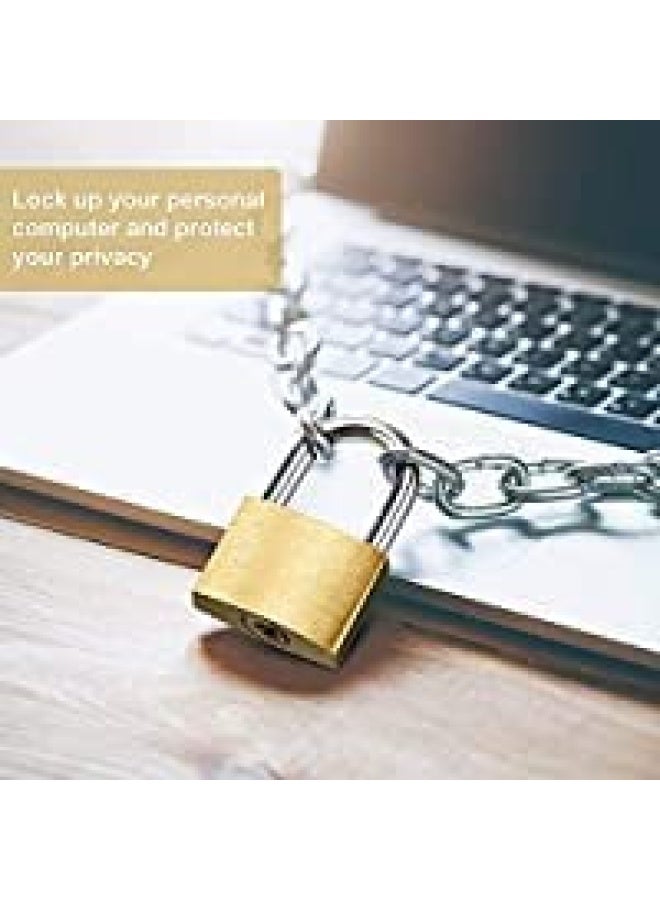 ROBUSTLINE Set 4 Of Mini Brass Padlocks For Luggage Lockers Solid Brass Keyed Alike Padlocks - Image 5