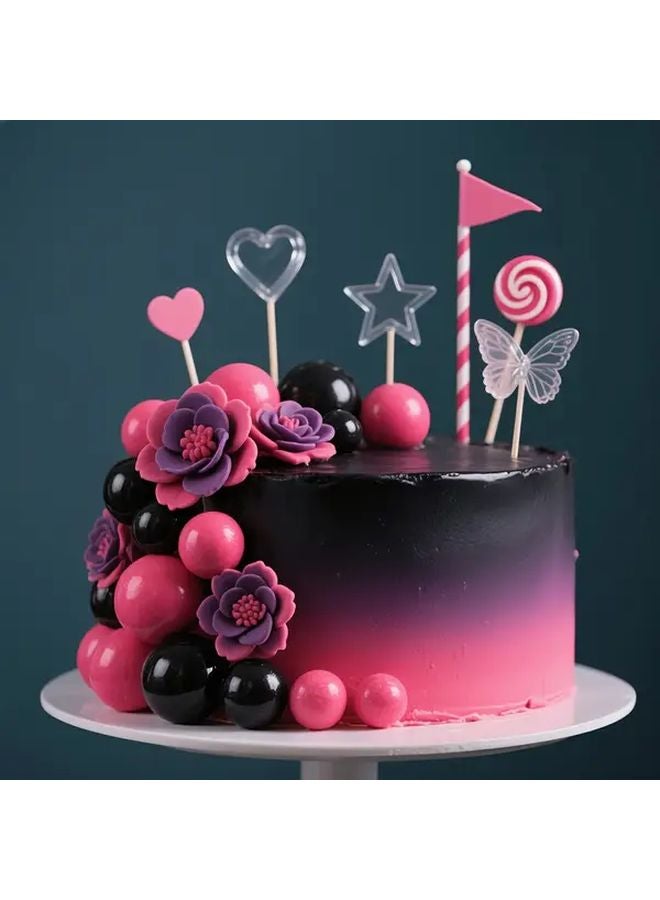 22pcs Red Green Cake Decorating Ball Set Mixed Sizes for Wedding Anniversary Birthday - Image 5