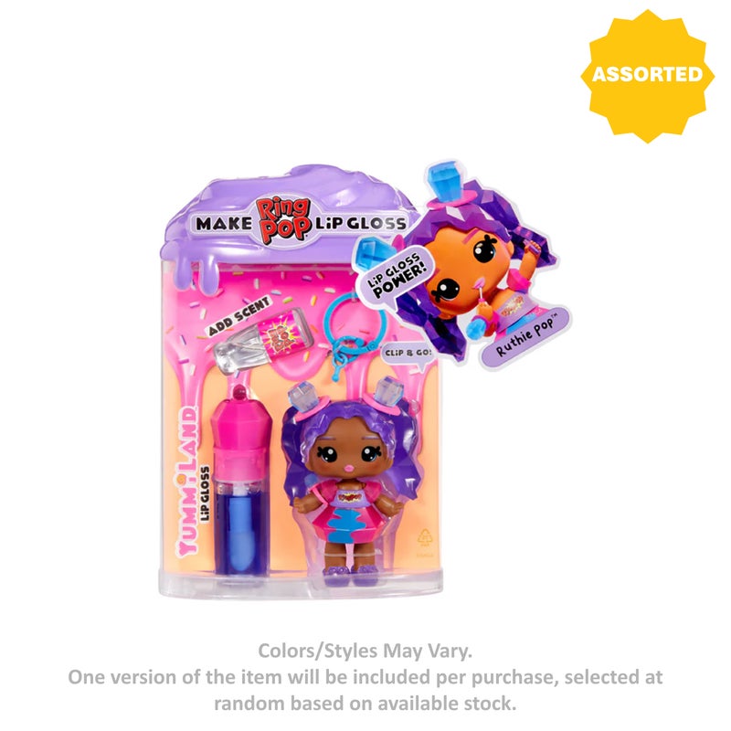 YummiLand DIY Scented Lip Gloss & Doll Set (10.16 cm, Assorted) - Image 2
