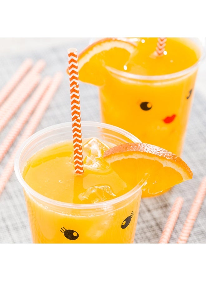 Restaurantware 16 Ounce Cold Drink Cups, 1000 Disposable Party Drinking Cups - Lids Sold Separately, Madame Red Lips and Eyelashes Design, Clear PET Plastic Cups, For Birthday Parties, Or Ceremonies  - Image 3