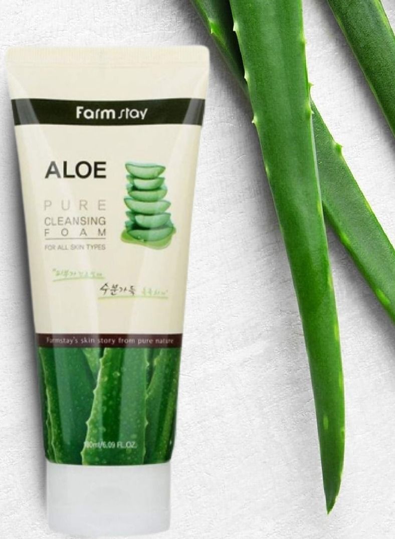 Farm Stay Aloe Pure Cleansing Foam 180ml  - Image 2
