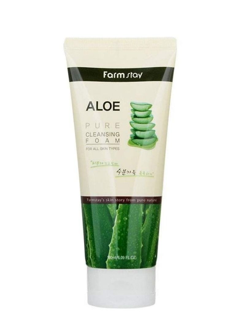 Farm Stay Aloe Pure Cleansing Foam 180ml  - Image 1