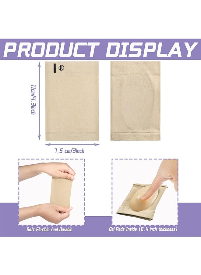 إم إكس إن 4 قطع دعم كم ضغط القوس مع وسادة هلامية بالداخل - دعم جورب قوس القدم المسطح، دعامة مشط القدم مبطنة، وسادة جل مرنة ناعمة لدعامة القدم داخل القدم كم ضغط مشط القدم الأخمصي لتخفيف الألم - Image 2