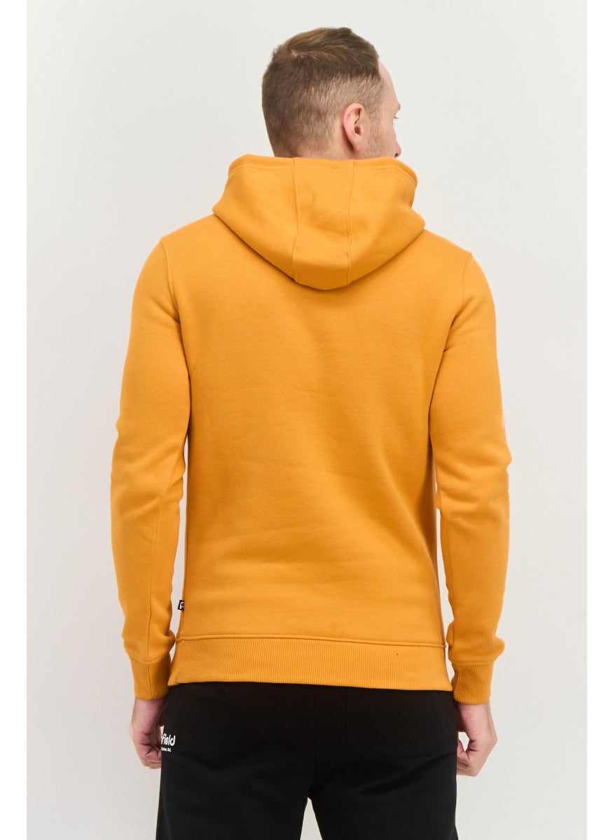 Penfield Men Hooded Brand Logo Long Sleeve Sweatshirt, Orange  - Image 4