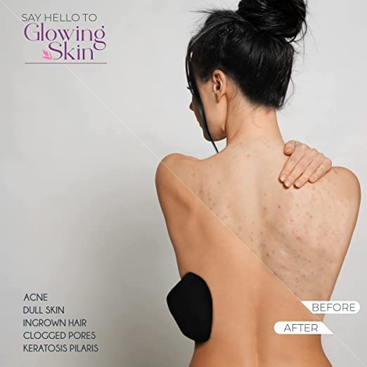 BLUEZ Exfoliating Gloves Exfoliator Mitt Double Sided Use Scrubbing Gloves Remove Dead Skin Impurities Tan Remover Mitt Set for PrepSelf Tanning Black 1 - Image 3
