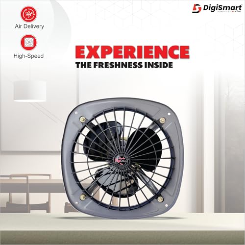 DIGISMART 300MM High Speed 1440 RPM (12 Inches) Fresh Air Exhaust Fan Silver 1 Year Warranty - Image 2