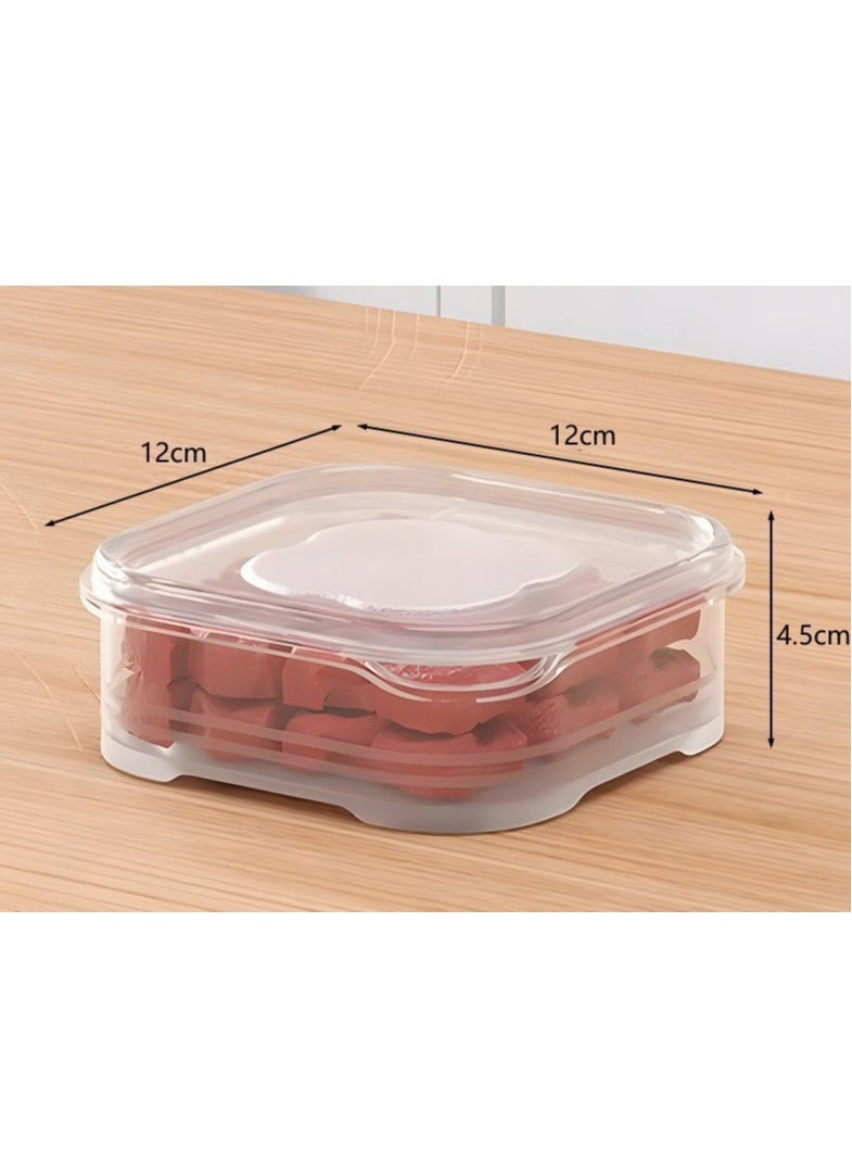 HOMESTAR 4-Pack 350ml Clear Freezer Containers | BPA-Free Food-Grade PP Material | Microwave Safe & Leakproof | Space-Saving Stackable Design | For Meat/Baby Food/Ingredients | Withstands -20℃ Low Temperature | Essential Fridge Organizer | Reusable & Easy To Clean - Image 2
