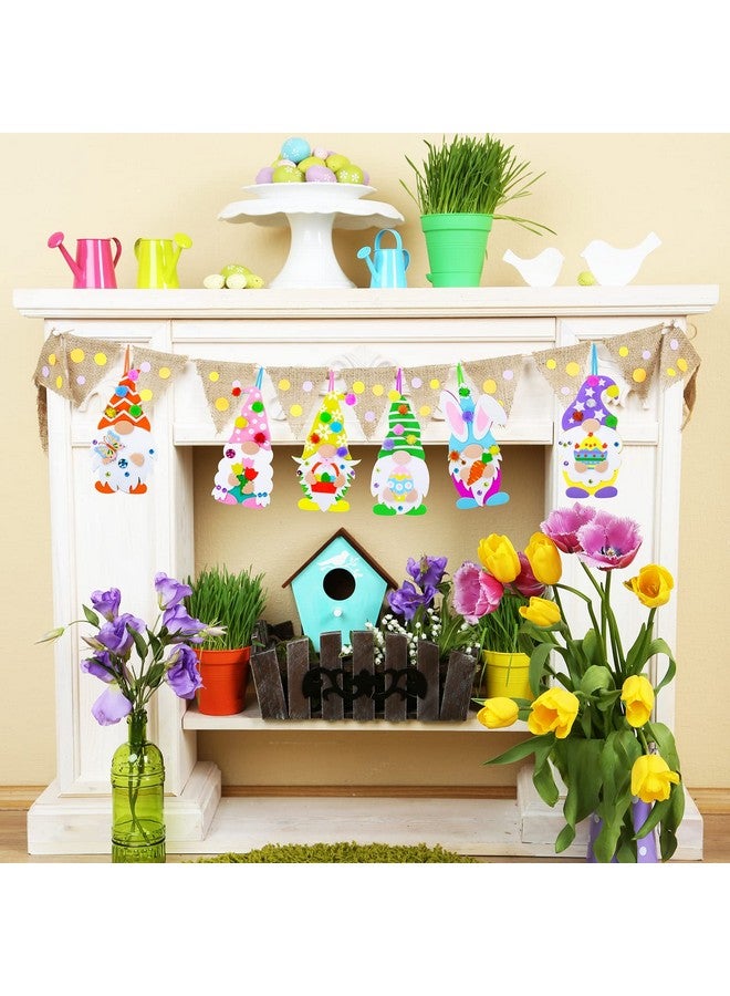 Winlyn 24 Sets Easter Decorations DIY 3D Gnome Ornaments Easter Craft Kits Assorted Foam Easter Gnome Ornaments Easter Stickers for Kids Party Favors Easter Spring Classroom Home Activity Art Project - Image 4