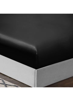 TREELY TREELY 6 Piece Satin Sheets Full Size Silky Smooth Black Satin Sheet Set with Deep Pocket, Satin Fitted Sheet, Flat Sheet, 4 Satin Pillowcase  - Image 4