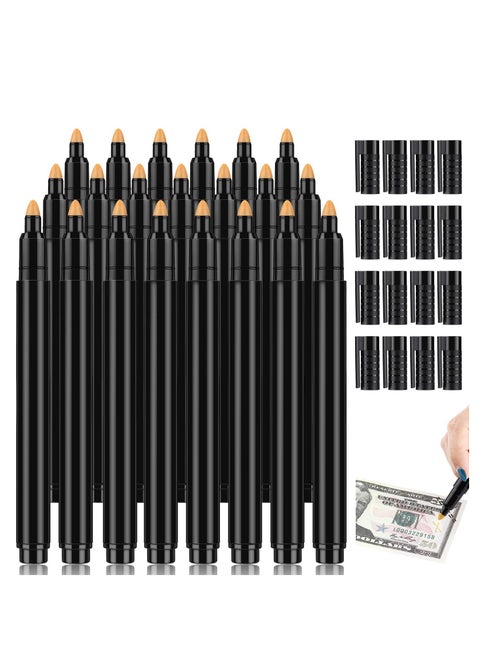 Counterfeit Bill Detector Pen Money Checker Bill Money Detector Marker Pen for Cash Currency Note (20 Pieces)