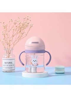 Baby Sippy Cup with Weighted Straw with Handle 250ml Pink