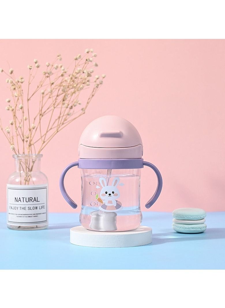 Arabest - Baby Sippy Cup with Weighted Straw with Handle 250ml Pink - Image 1