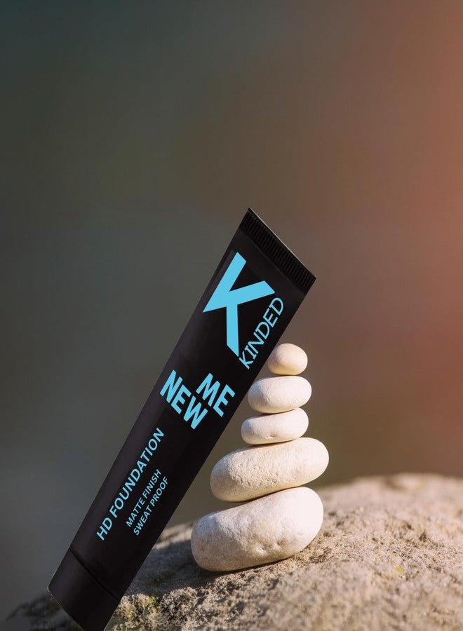 KINDED New Me HD Foundation with Oil Based Creamy Formula for Face Makeup Girls Women Sweat Proof Waterproof Flawless Finish Buildable Coverage Liquid Foundation (Matte Finish, 30 ml, 03 Beige Shade) - Image 5