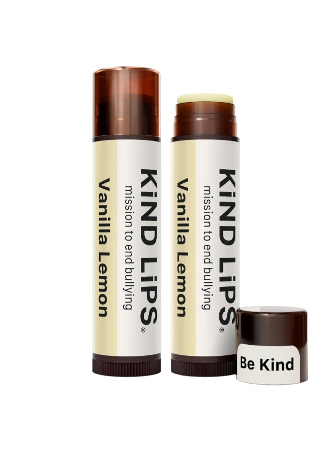 Kind Lips Vanilla Lemon Organic Lip Balm Natural Moisturizing Lip Care 2 Pack - Image 3
