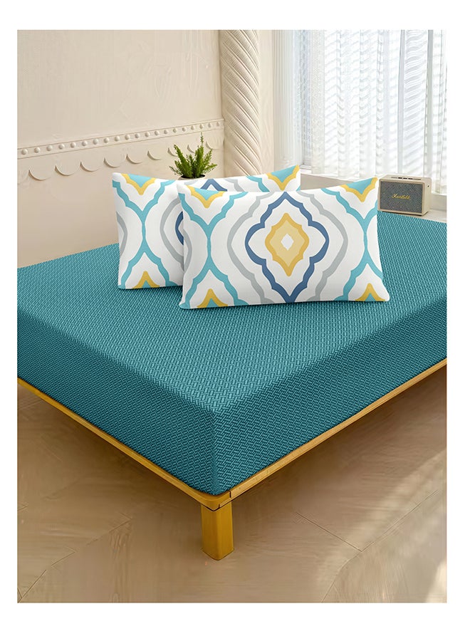 ايست من نون طقم غطاء لحاف من ٤ قطع | مصنوع من ألياف دقيقة ناعمة | ألوان متعددة | غطاء لحاف واحد ٢٦٠ × ٢٢٠ سم، ملاءة سرير واحدة ٢٠٠ × ٢٠٠ سم مع جيب عميق ٣٠ سم، وغطائي وسادة ٥٠ × ٧٥ سم | مناسب لمرتبة كينج سايز - Image 4