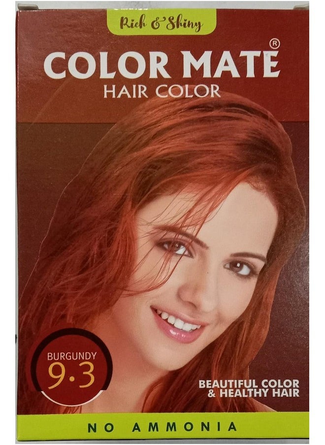 COLOR MATE - Herbal Based Ammonia Free Hair Color With Ayur Product In Combo 300G (9.3 Burgundy) - Image 1