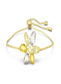 Gema Bracelet Mixed Cut Flower Yellow Gold Tone Plated