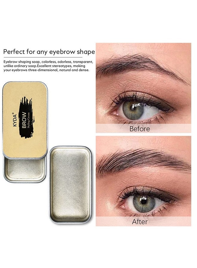 Ownest Eyebrow Styling Soap Kit, Long Lasting Waterproof Smudge Proof Pomade For 3D Feathery Natural Brows Makeup Balm, 2 Pcs - Image 3