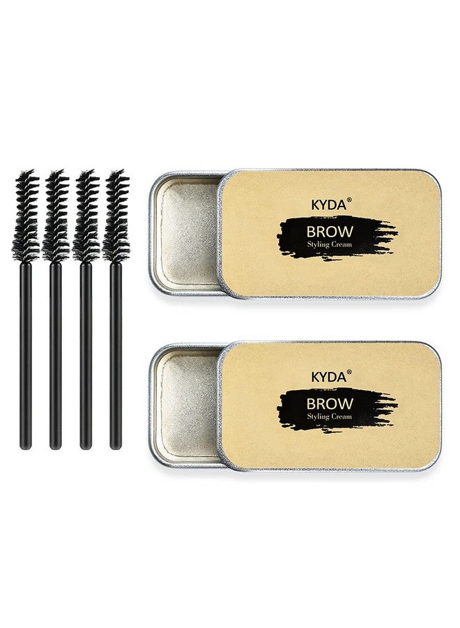 Ownest Eyebrow Styling Soap Kit, Long Lasting Waterproof Smudge Proof Pomade For 3D Feathery Natural Brows Makeup Balm, 2 Pcs - Image 1