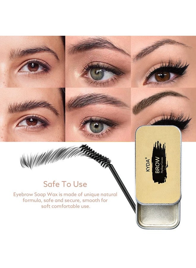 Ownest Eyebrow Styling Soap Kit, Long Lasting Waterproof Smudge Proof Pomade For 3D Feathery Natural Brows Makeup Balm, 2 Pcs - Image 5