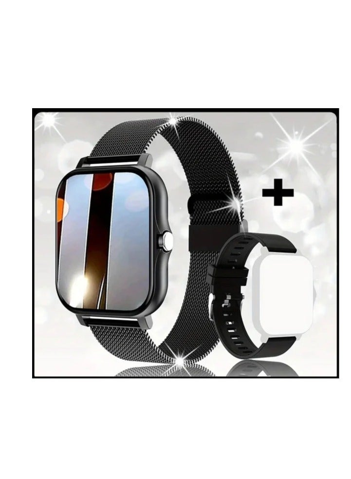 AROAQ Smart Watch, BlackSemilan Waterproof Fitness Tracker Watch, Bluetooth Calls Digital Smartwatch, Large Display Wristwatch Watches For Men And Women - Image 1