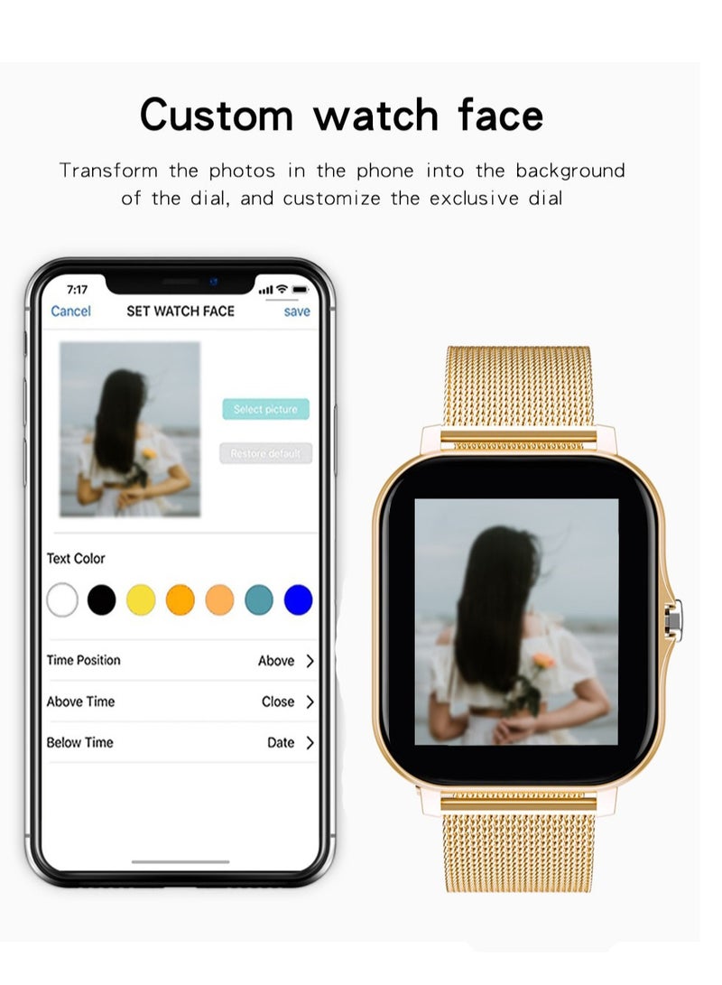 AROAQ Smart Watch, BlackSemilan Waterproof Fitness Tracker Watch, Bluetooth Calls Digital Smartwatch, Large Display Wristwatch Watches For Men And Women - Image 3