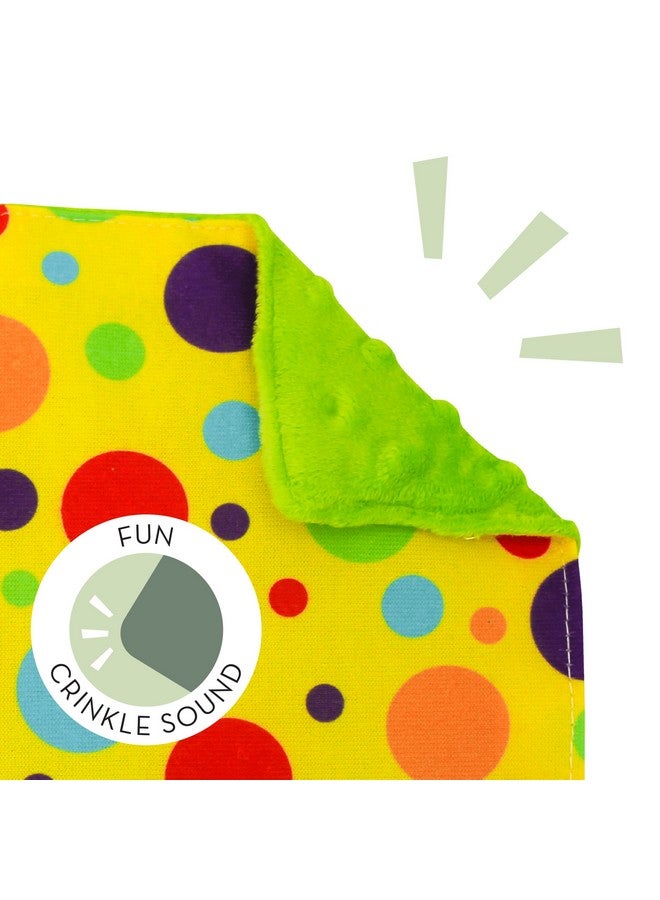 S&T INC. Crinkle Squares Baby Toys, 6 Inch x 6 Inch, Dots, 2 Pack - Image 3