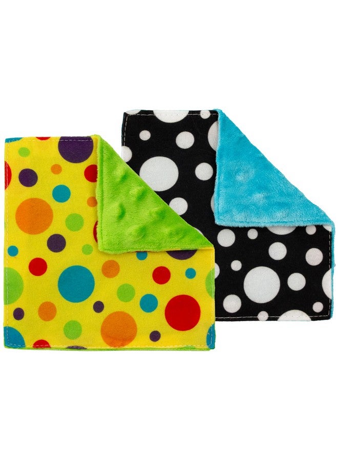 S&T INC. Crinkle Squares Baby Toys, 6 Inch x 6 Inch, Dots, 2 Pack - Image 1