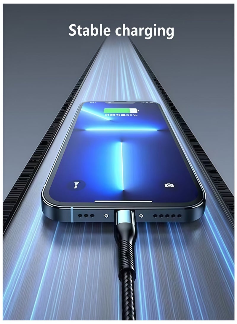 بلو هول كابل شحن فائق السرعة 120 واط كابل USB ثلاثي الأغراض لشحن الأجهزة المتعددة: الهاتف والجهاز اللوحي - Image 3