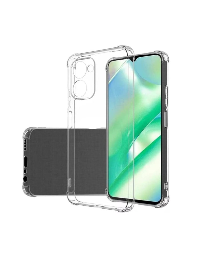 Mobile Realmi C33 Transparent Protective Case Cover Clear Silicone Gel Soft Case Bumper Reinforced Angles Full Camera Protection - Image 2