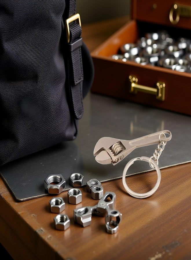 WsjiaboFux Mini Copper Adjustable Wrench Spanner Keychain Keyring Practical Portable Small Wrench - Image 5