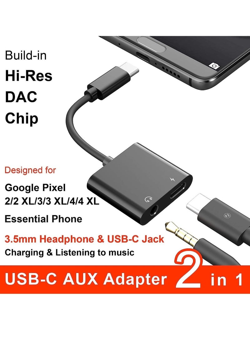 USB C to 3.5mm Headphone Adapter,60W Fast Charge,ivoros Type C Audio Jack Earphone Aux Converter,Work for iPad Pro/Air 4,Samsung Galaxy S21/S20/FE 5G  - Image 3
