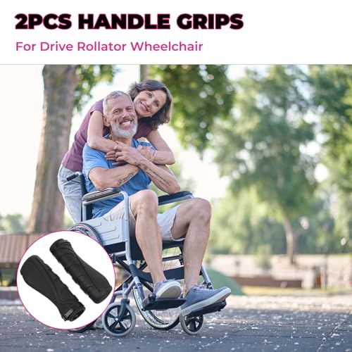 XLIUAX 2 Pcs Rollator Walker Hand Grip Crutch Hand Grips for Knee Walker Replacement Parts AntiSlip Wheelchair Handle Grips - Image 5