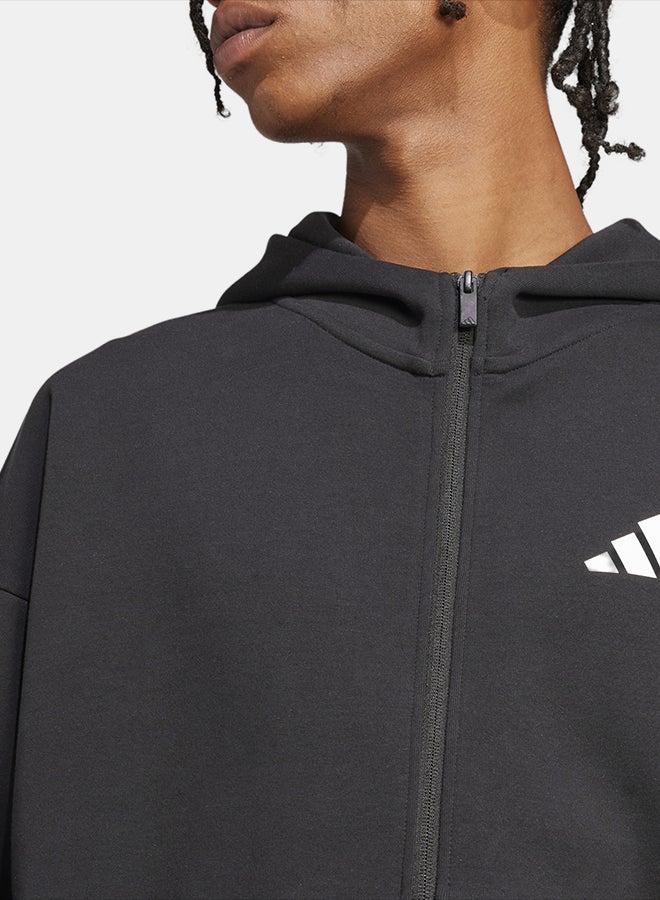Adidas Future Icons Small Logo Full-Zip Hoodie - Image 4