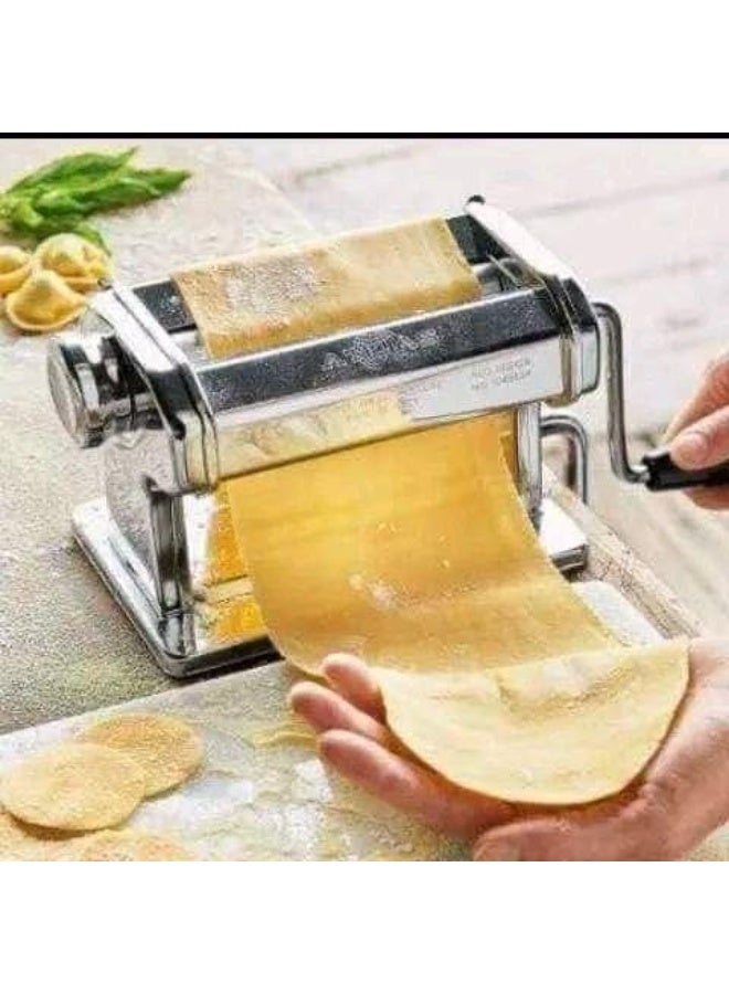 ماكينة صنع المعكرونة - هيكل فولاذي متين مع قرص قفل سهل ومقبض خشبي  - Image 4