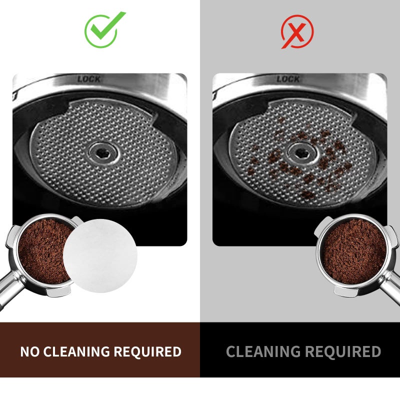 brikinte 1000 Pcs Coffee Paper Filter for Espresso Coffee Maker, 58 mm Unbleached Espresso Filter Puck Screen Portafilter Paper Compatible with Breville Barista, Mr. Coffee and Other Espresso Machine - Image 2