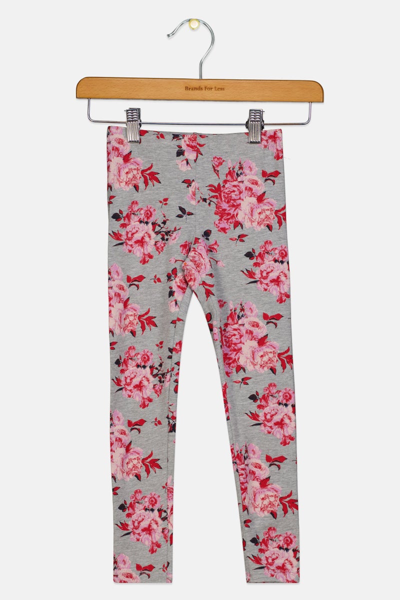 NAME IT Basic Needs By Name It Kids Girl Floral Print Leggings, Multicolor - Image 2