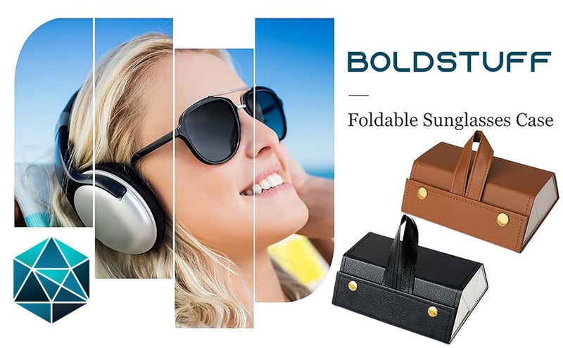 BOLDSTUFF Premium Sunglass Organizer - Travel Case for Multiple Pairs, Portable Sunglasses Case with Slots - Image 2
