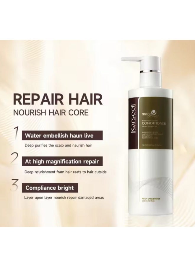 Karseell Luxury Hair Care Collection - Complete Hydration and Repair: Thickening Shampoo 500 ml - Deep Repair Conditioner 500 ml - Argan Oil Serum 50 ml - pzsku/ZF718943998EF5A65BE26Z/45/_/1722354473/ba819eef-2051-4be1-81b3-1de8d0a034a3