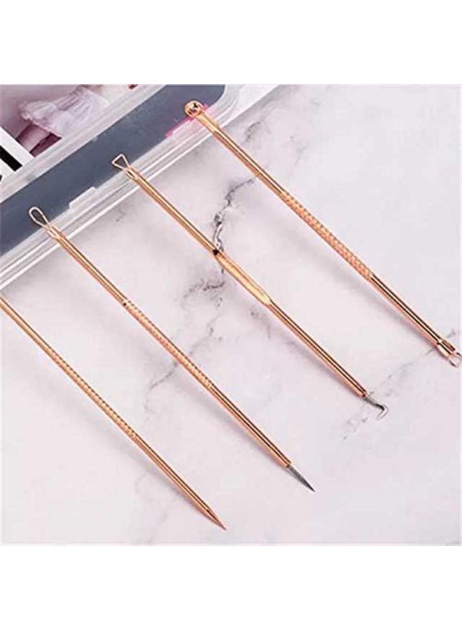 Remover Blackhead Remover Pimple Tool Kit, Set of 4 Stainless Steel Blackhead Removal Tool Pimple Popping Kit, Pimple Extractor Acne Tool - Image 2