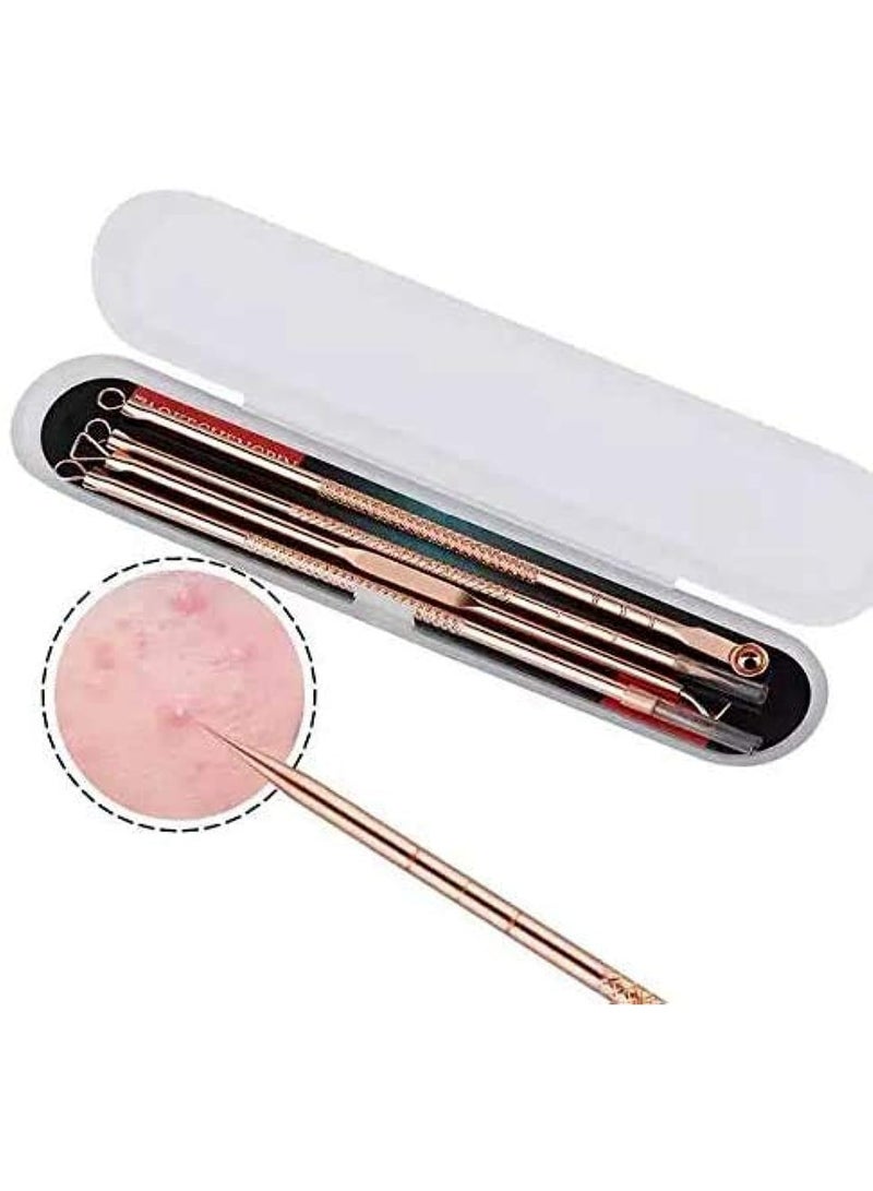 Remover Blackhead Remover Pimple Tool Kit, Set of 4 Stainless Steel Blackhead Removal Tool Pimple Popping Kit, Pimple Extractor Acne Tool - Image 4
