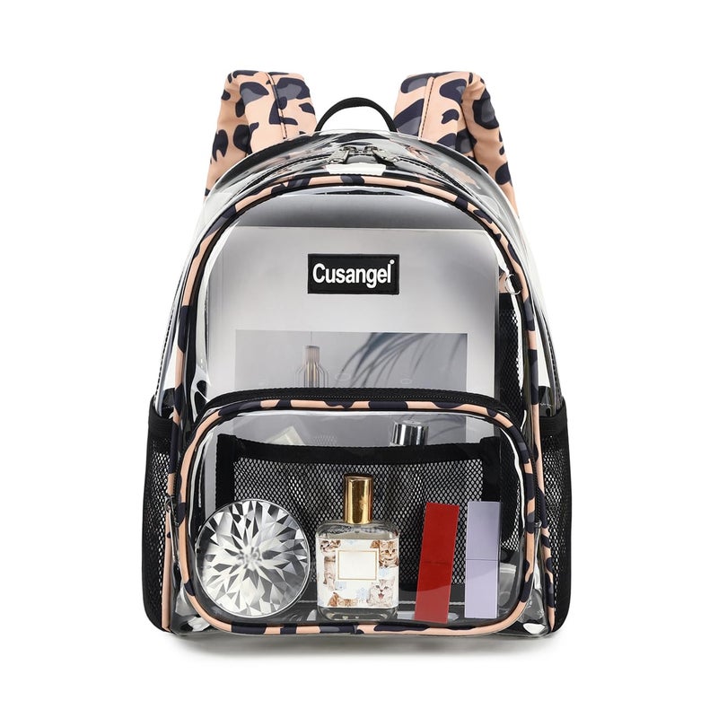 Cusangel Clear MIni Backpack Stadium Approved 12Ãƒâ€”6Ãƒâ€”12,TPU Transparent Backpacks Plastic See Through Bag, Clear Bag for Concert Sport Event Work School Festival - Image 1