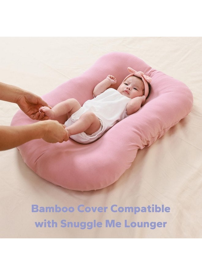 FUNUPUP Rayon Made from Bamboo Baby Lounger Cover Compatible with Snuggle Me Lounger, Infant Lounger Pillow Cover for Newborn, Removable Elastic Newborn Lounger Cover,Cover Only,Pink - Image 4