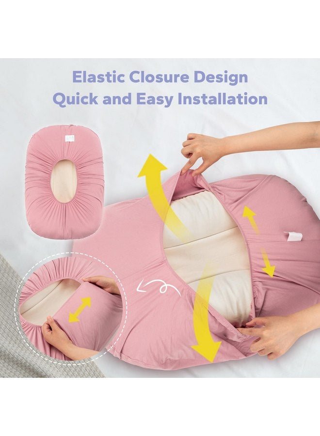 FUNUPUP Rayon Made from Bamboo Baby Lounger Cover Compatible with Snuggle Me Lounger, Infant Lounger Pillow Cover for Newborn, Removable Elastic Newborn Lounger Cover,Cover Only,Pink - Image 3