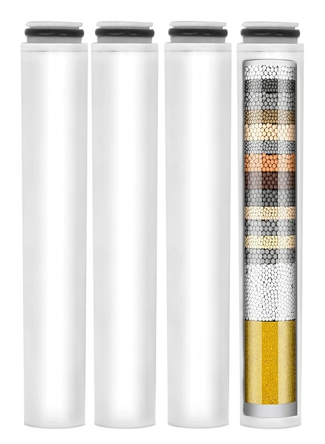 Tnnluku Shower Head Filter Replacement Cartridges, White, 4 Pack, - Image 1