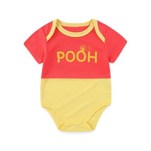 Disney Winnie the Pooh Baby Boys Short Sleeve Bodysuit with Hat and Booties 3 Piece Set for Newborn and Infants - Image 2