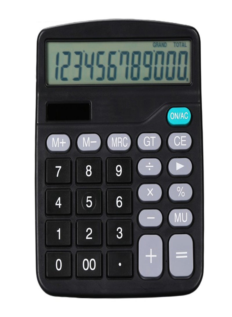 Desktop Calculator 12 Digit Large and LCD Display Big Button Calculators Solar Power and Battery Operated Suitable for Office School Home for Kids Students Accountant - Image 1