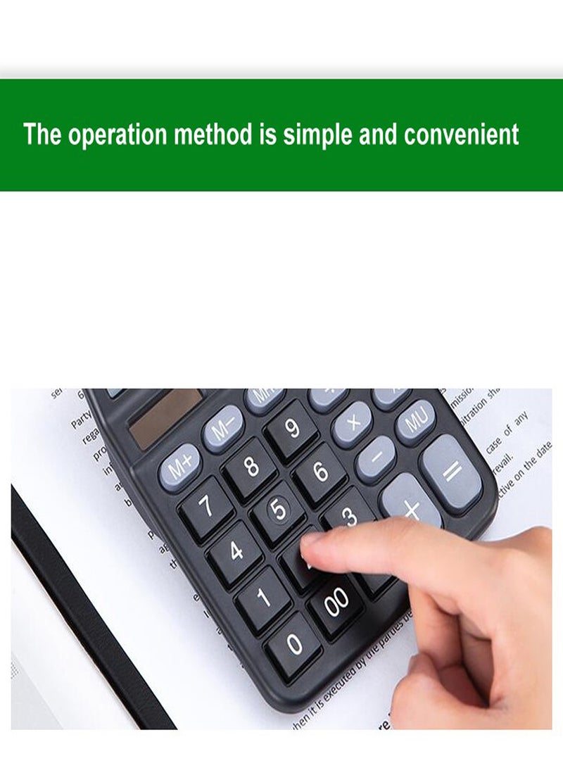 Desktop Calculator 12 Digit Large and LCD Display Big Button Calculators Solar Power and Battery Operated Suitable for Office School Home for Kids Students Accountant - Image 2