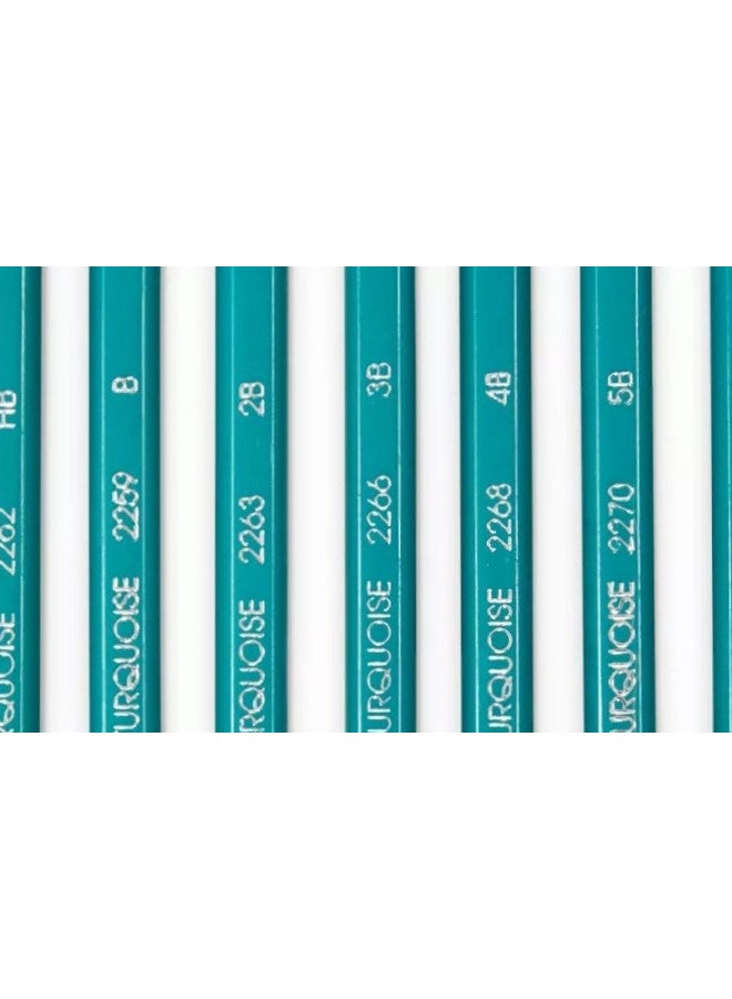 Prismacolor Premier Turquoise Graphite Sketching Pencils, Soft Leads, 12 Count - Image 2